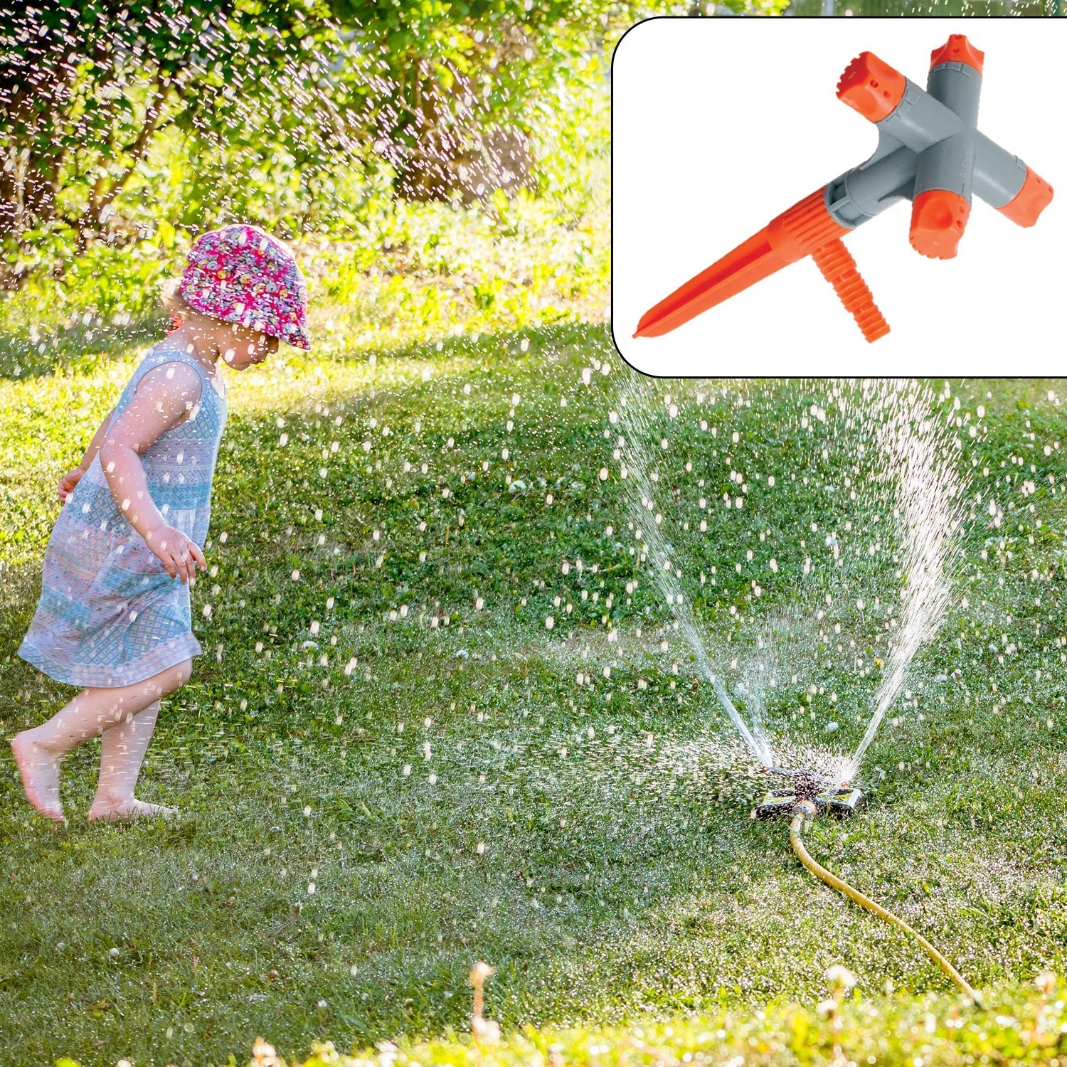 360° Rotating Garden Sprinkler – Adjustable 4-Arm Lawn Water Sprayer 360° Rotating Garden Sprinkler – Adjustable 4-Arm Lawn Water Sprayer